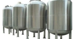 Silver Stainless Steel Storage Tank