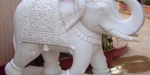 Marble Elephant Statue