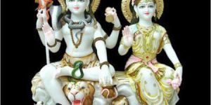 Marble Shiv Parvati Statue