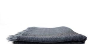 Platinum Grey & Indigo Lambswool Shawl