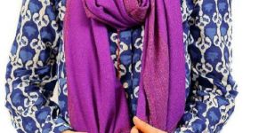 Purple Lambswool Stole