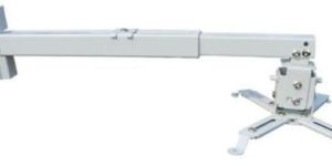 Heavy Duty Adjustable Projector Ceiling and Wall Mount Kit Bracket Stand with Tilt Option- White - W