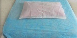 Blue Single Non Woven Bedsheets