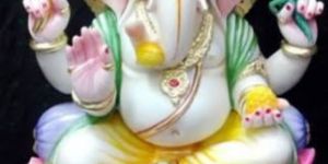 Multicolor Marble Ganesh Statue