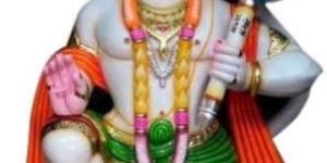 Multicolour Marble Hanuman Statue