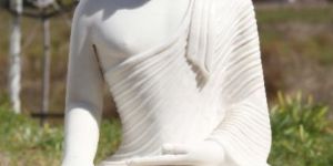 White Buddha Marble Statue