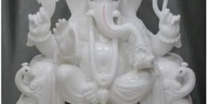 White Marble Ganesh Statue