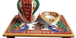 Decorative Marble Ganpati Chowki
