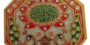 Decorative Marble Pooja Chowki