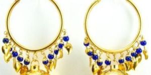 Leaf Gold Leaf Work Jhumka