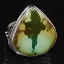 SILVER TURQUOISE GEMSTONE RING