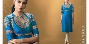 Silk Embroidery Kurti