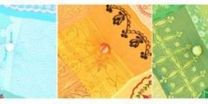 Ethnic Patches Designer Pouf