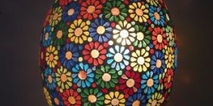 Designer Mosaic Glass Lamp