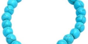 Turquoise 8mm Smooth Round Bead Stretchable Bracelet