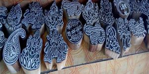 Wooden Craft Block Floral Pattern Traditional Indian Wooden Block Stamp