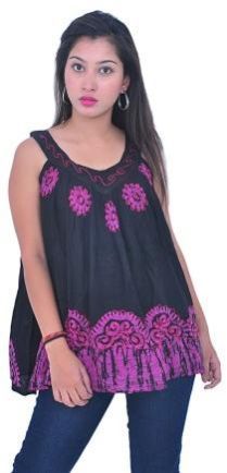 Women Halter Neck Batik Tops for Summer