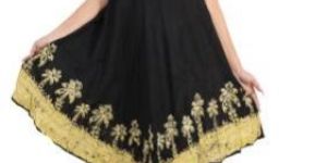 Women Rayon Embroidery Evening Dress
