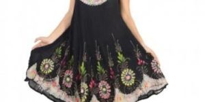 Womens Batik Dresses below Knee Length