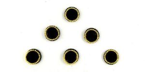 Velvet Bindi Gold Black