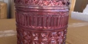 Glass Candle Jar Copper Finish