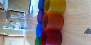 Glass Chakra Candle Holders