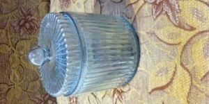 Ribbed Glass Jar