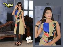Fancy Patterns Designer Embroidery Pure Cotton Kurtis