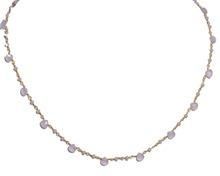 Rose Quartz Gemstone 925 Silver Bead Chain Necklaces