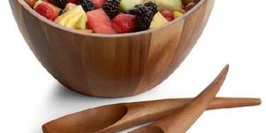 Wooden Salad Bowl Serving Set