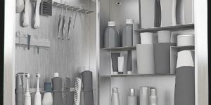 Men's Medium Mirror Bathroom Cabinet and Organizer