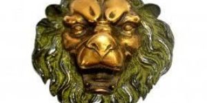 Metal Lion Face Wall Art Decor Sculpture