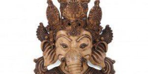 Vintage Style Handmade Ganesha the Elephant Lord Wall Mask