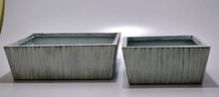 Square Metal Garden Planters in Antique Finish