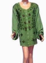 Rayon with Sleeve Woman Blouse