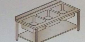 Fabricated Three Sink Unit