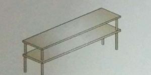 Fabricated Two Shelves Storage Rack