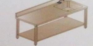 Fabricated Work Table with Sink