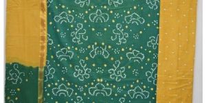 Color Bandhej Design Dress Material