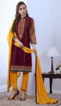 Yellow Designer Hand Embroidery Salwar Kameez
