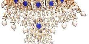 Bridal Blue Pearl Necklace Earring