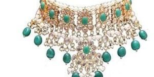 Green Kundan Necklace Earring
