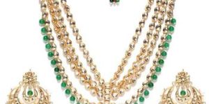 Green Rani Haar Kundan Necklace Earring