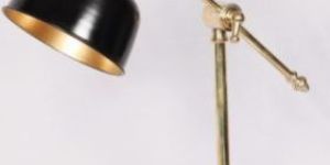 POLISH BRASS BLACK LAMP SHADE