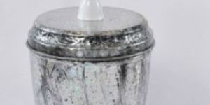 SILVER BLACK FANCY DESIGN LAMP SHADE