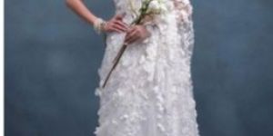 White Organza Self Wedding and Bridal Designer Saree