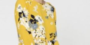 Yellow Rayon Digital Print T-Shirt