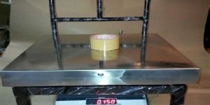 Mild Steel Black Mobile Weighing Scale