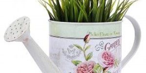 Wonderland Water Can Flower Pot in White