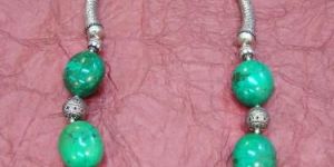 TURQUOISE BEADS ANTIQUE LOOK NECKLACE